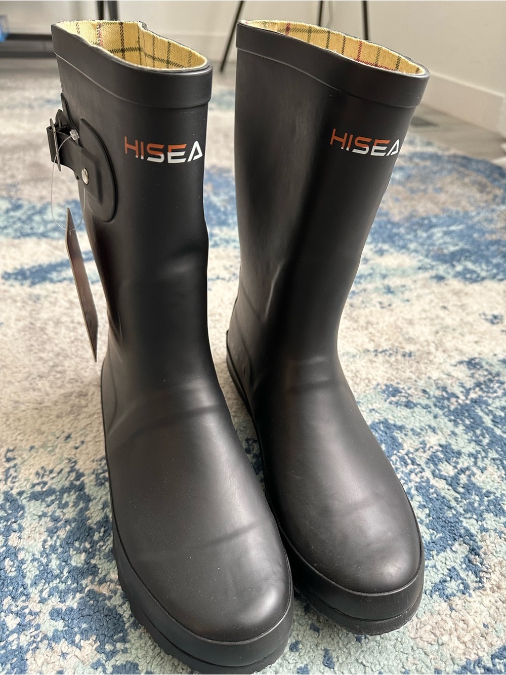 HISEA Black Waterproof Rain Boots Women’s 9